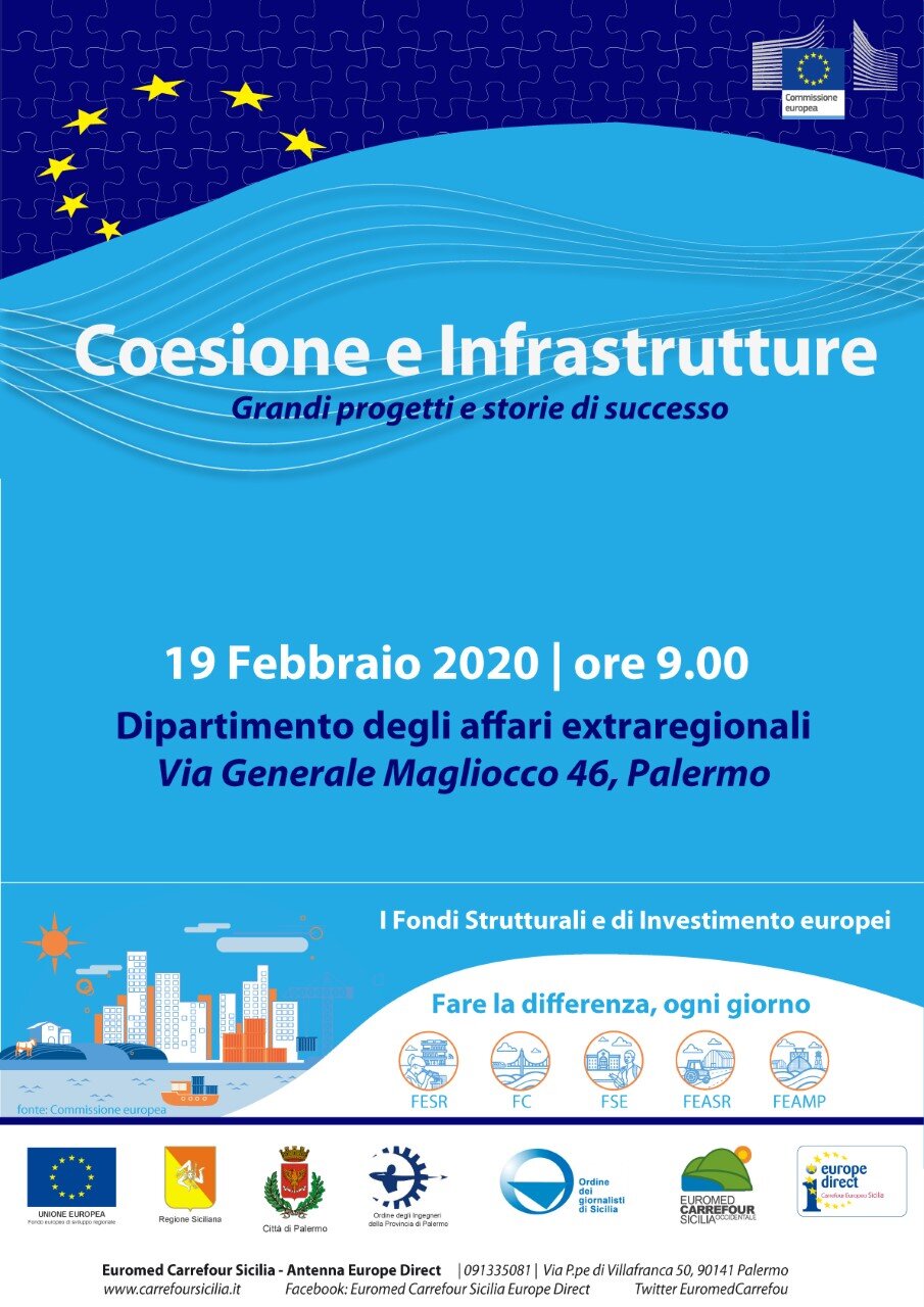 Europe Direct Palermo. Incontro su Coesione e Infrastrutture, grandi progetti e storie di successo. Palermo, 19 febbraio 2020